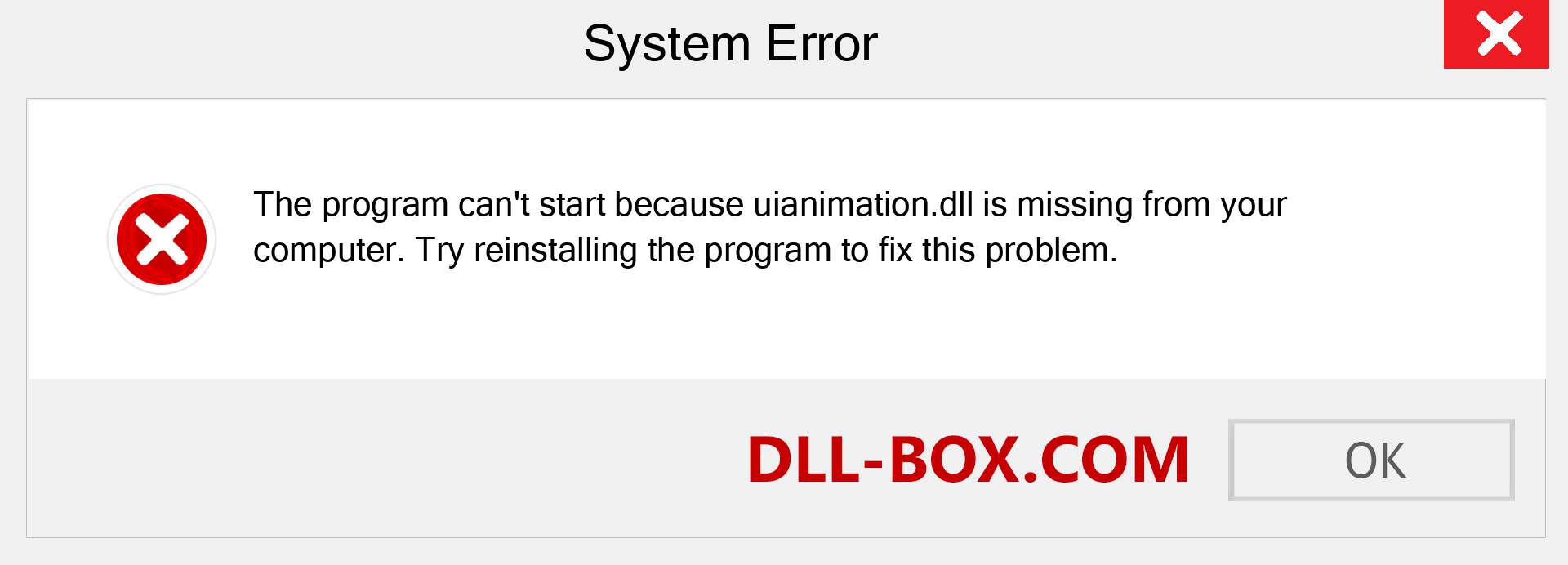  uianimation.dll file is missing?. Download for Windows 7, 8, 10 - Fix  uianimation dll Missing Error on Windows, photos, images